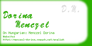 dorina menczel business card